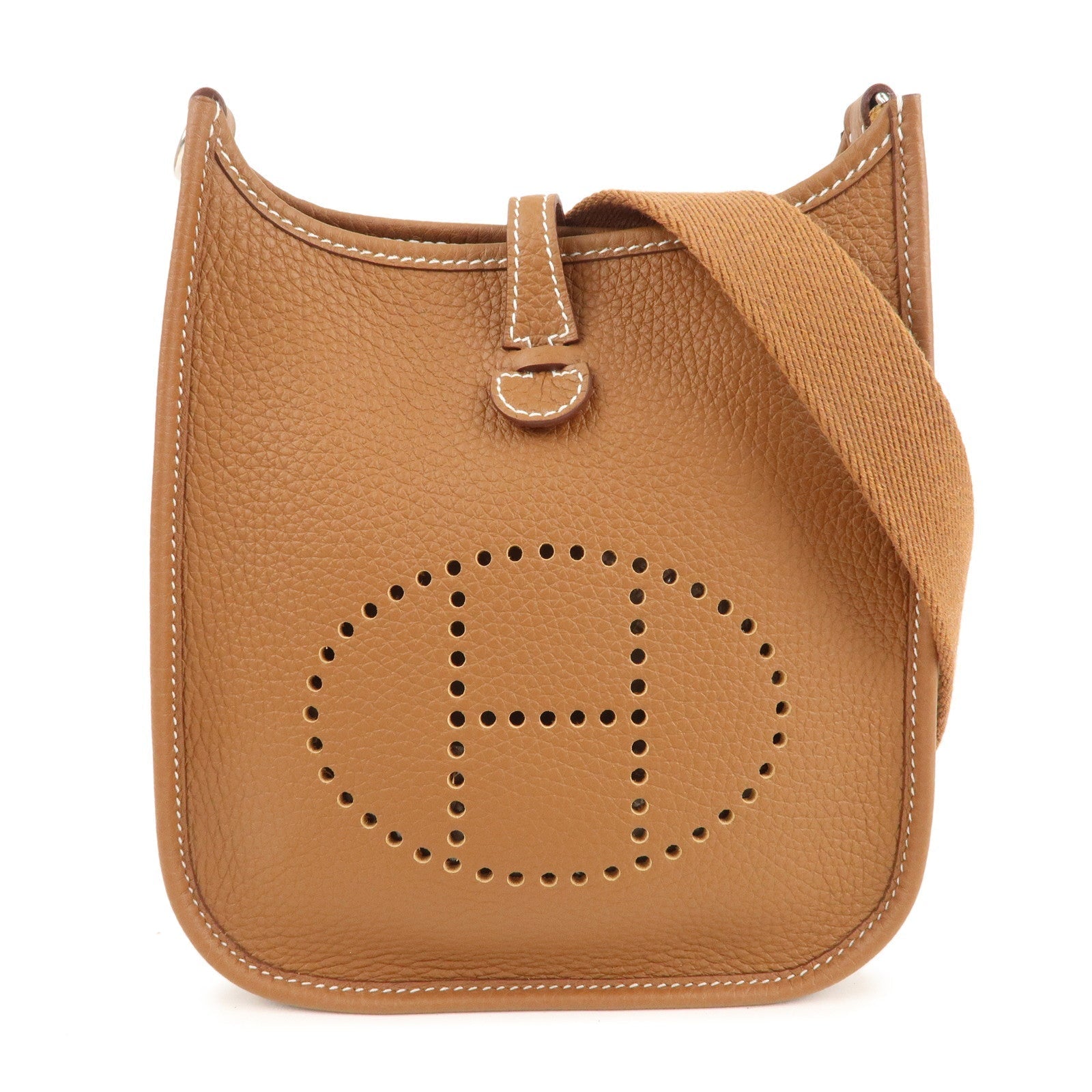 Luxury Hermes Taurillon Clemence Evelyne TPM Amazon Shoulder Bag