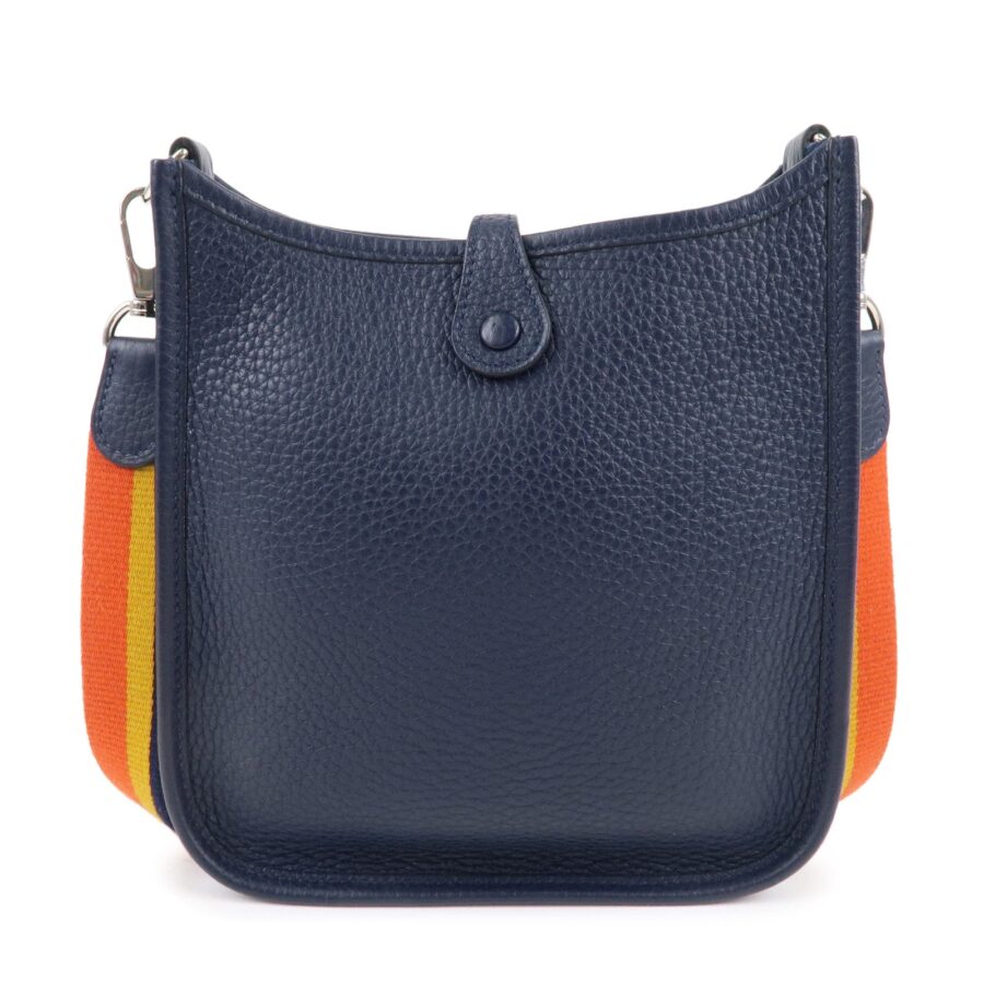 Luxury Hermes Taurillon Clemence Evelyne TPM Amazon Shoulder Bag Navy | Studio Nafay