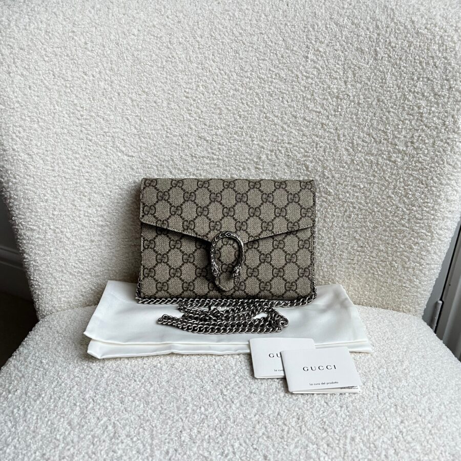 Gucci Dionysus GG Supreme Chain Wallet (RRP £1250) | Studio Nafay