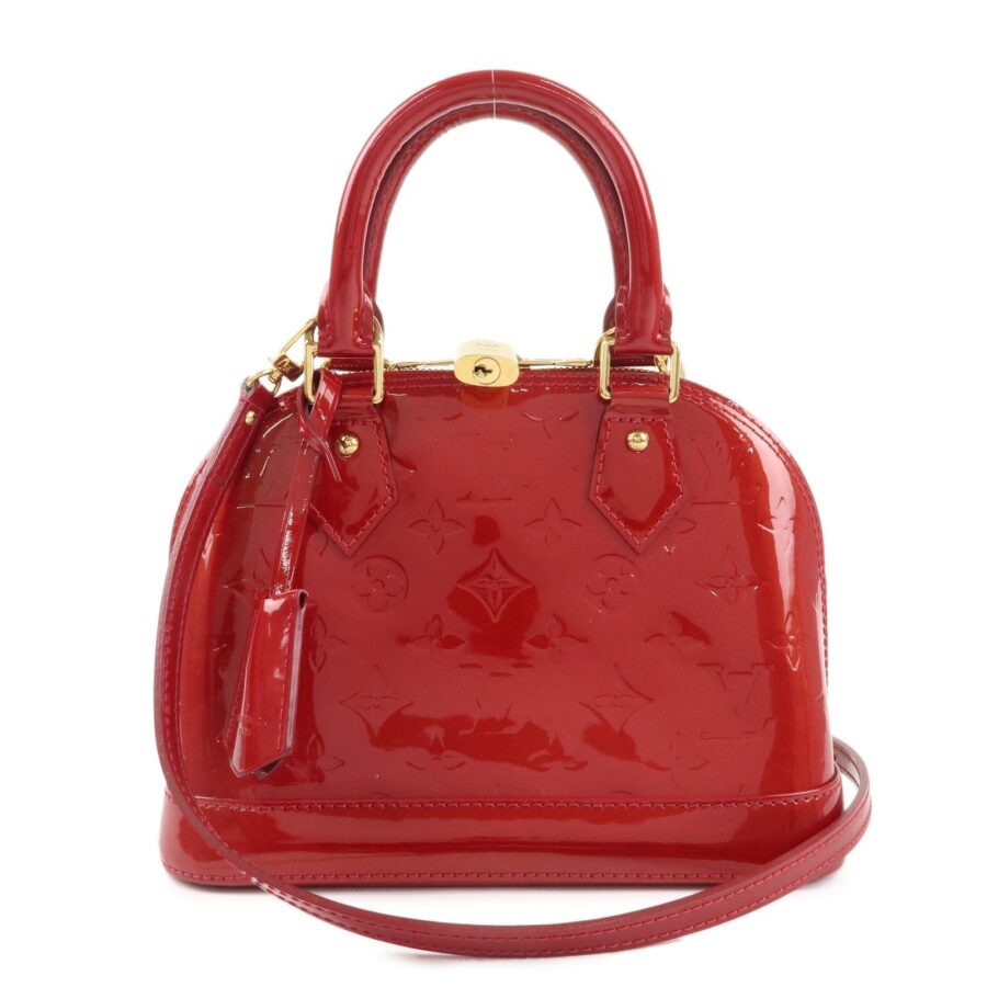 Louis Vuitton Monogram Vernis Alma BB 2Way Shoulder Bag Red | Studio Nafay
