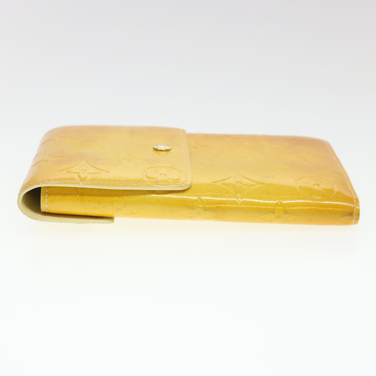 LOUIS VUITTON Monogram Vernis Walker Wallet Beige LV Auth 39308