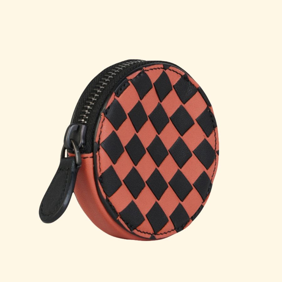 Bottega Veneta Check Print Coin Pouch, Brand New | Studio Nafay