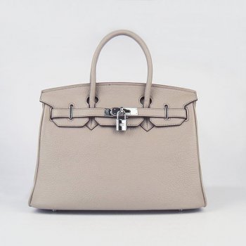 Hermes Birkin 30cm Togo Leather Handbags Grey Silver | Studio Nafay