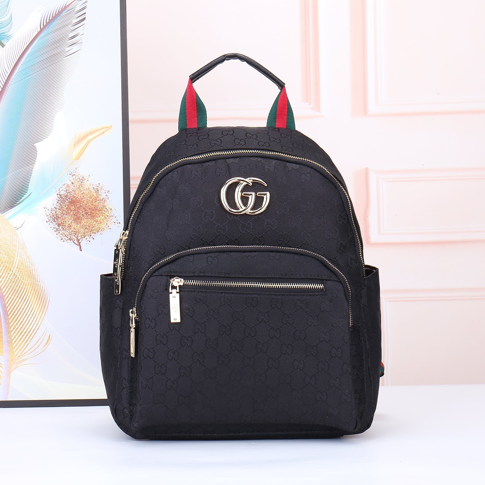 GUCCI GG Canvas Backpack Shoulder Bag