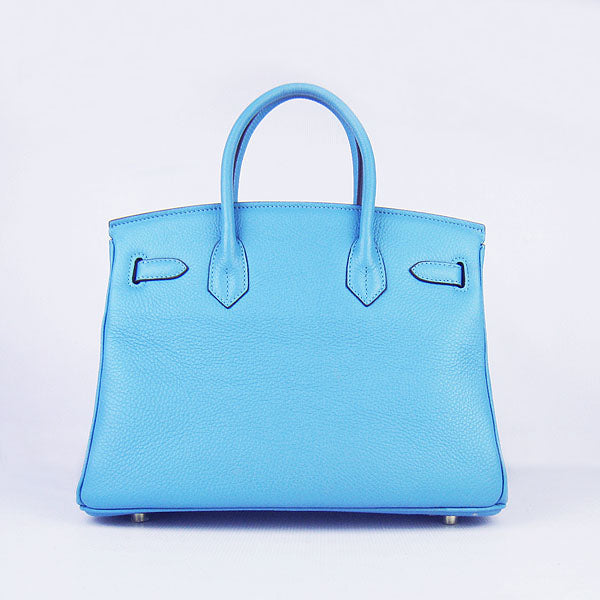 Hermes Birkin 30cm Togo Leather Handbags Light Blue Golden | Studio Nafay