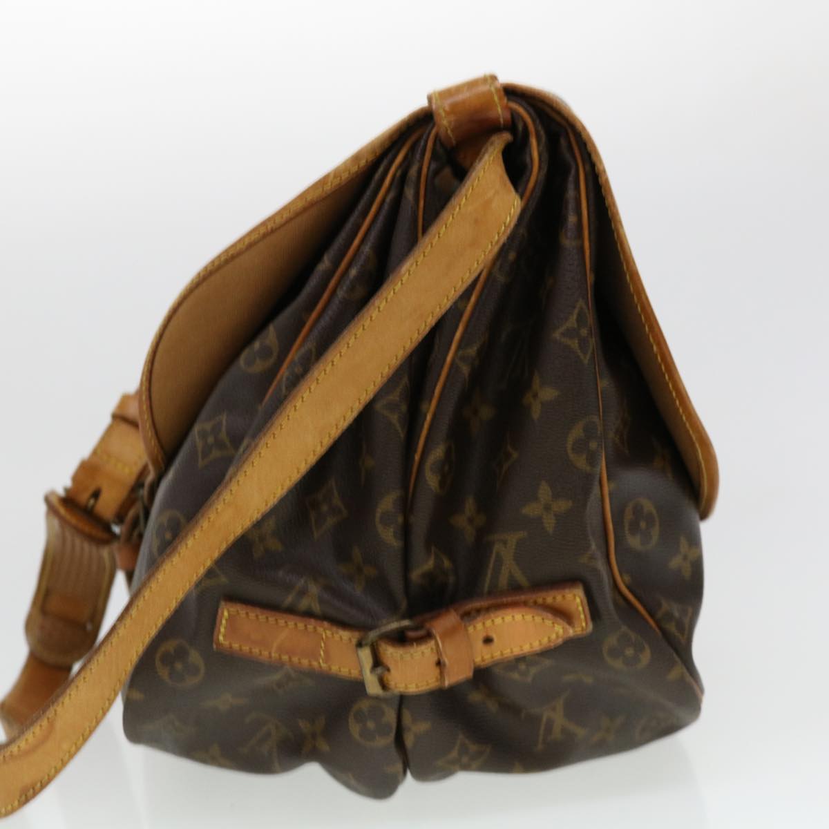 LOUIS VUITTON Monogram Saumur 35 Shoulder Bag LV Auth 40585