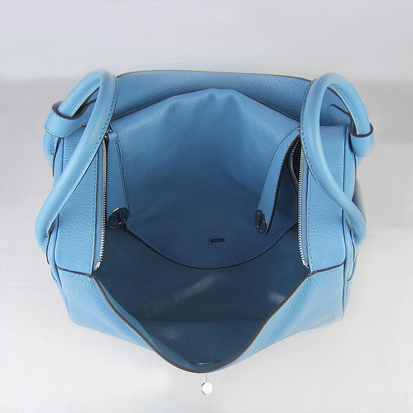 Luxury Hermes Lindy 34cm handbag 6208 light blue | Studio Nafay
