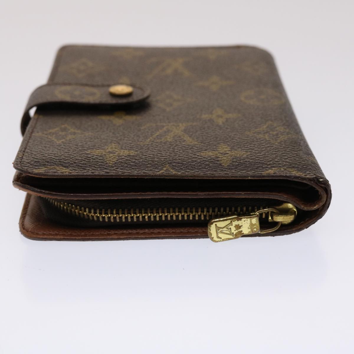 LOUIS VUITTON Monogram Porte Papier Zip Wallet LV Auth 47124