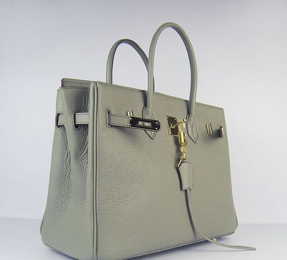 Hermes Birkin 35cm Togo Leather Handbags Dark Grey Golden | Studio Nafay