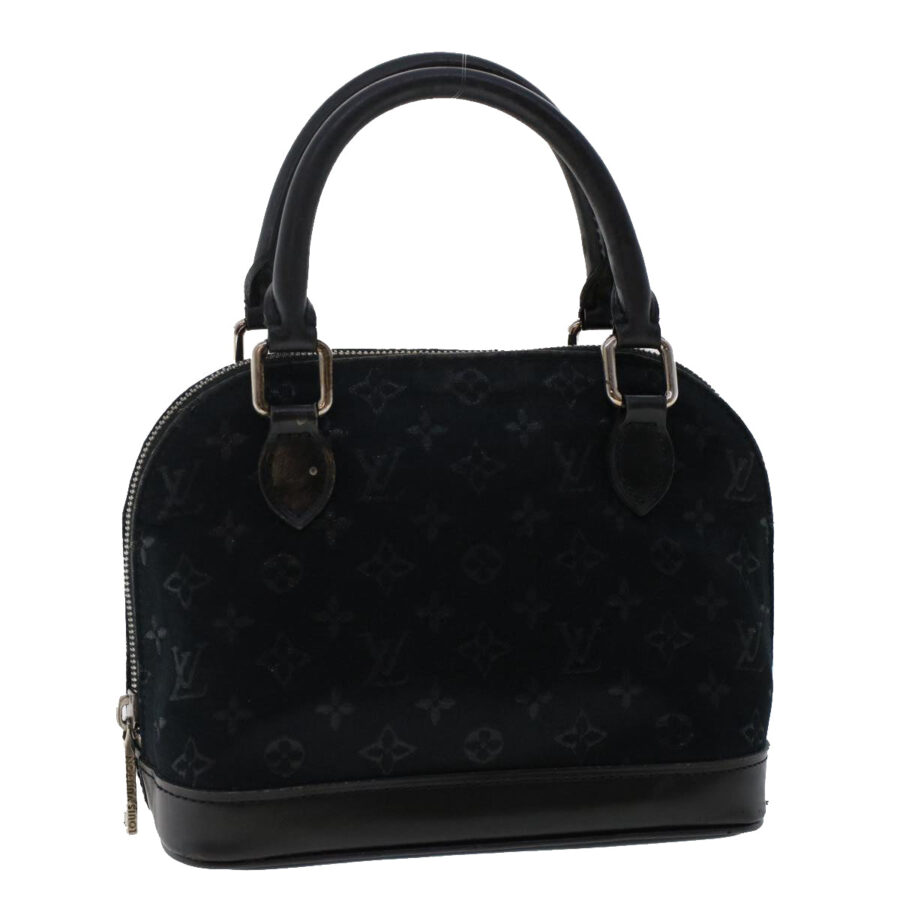LOUIS VUITTON Monogram Satin Little Alma Hand Bag Black LV Auth 49560 | Studio Nafay