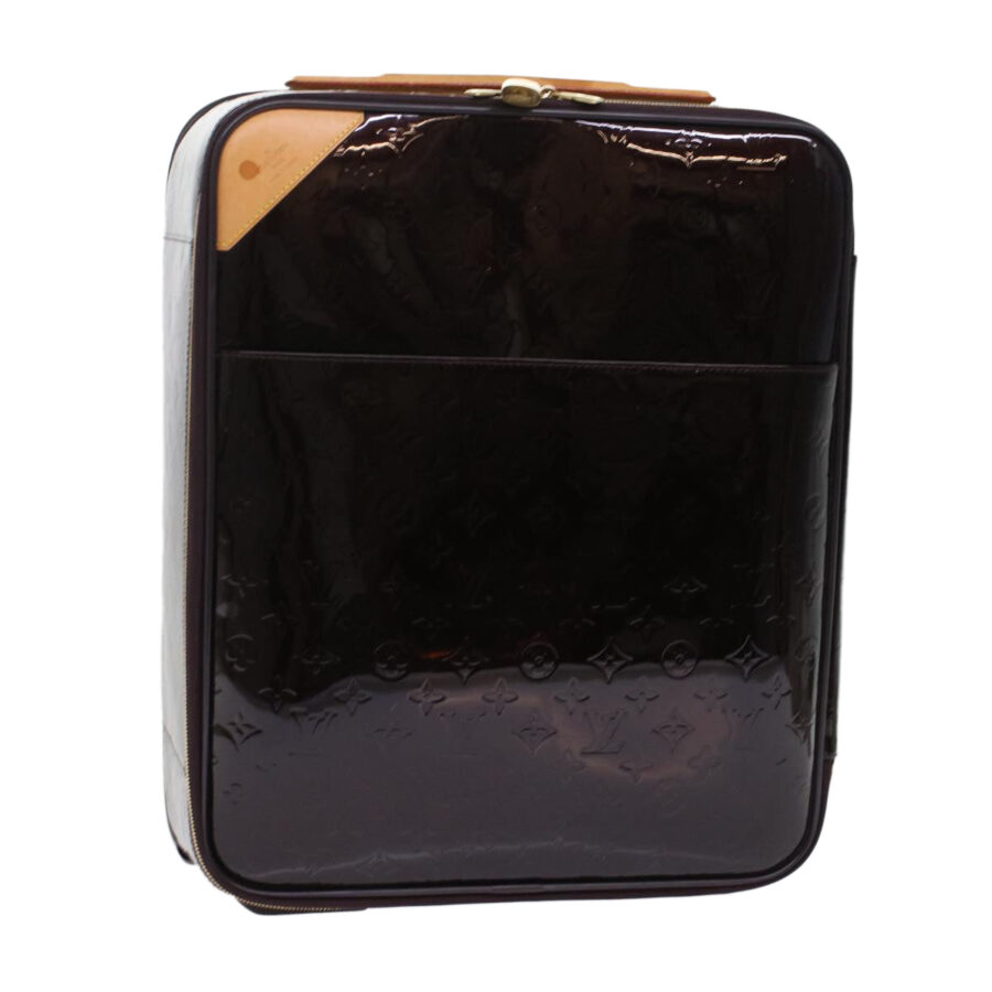 LOUIS VUITTON Monogram Vernis Pegas 45 Suitcase Rouge Favist Auth 49624 | Studio Nafay