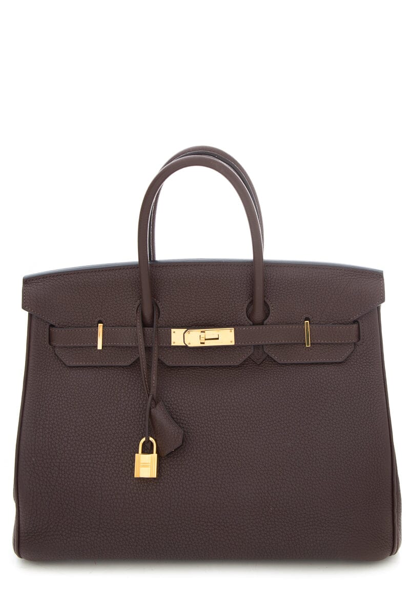 HermesChocolate 35 CM Birkin Handbag