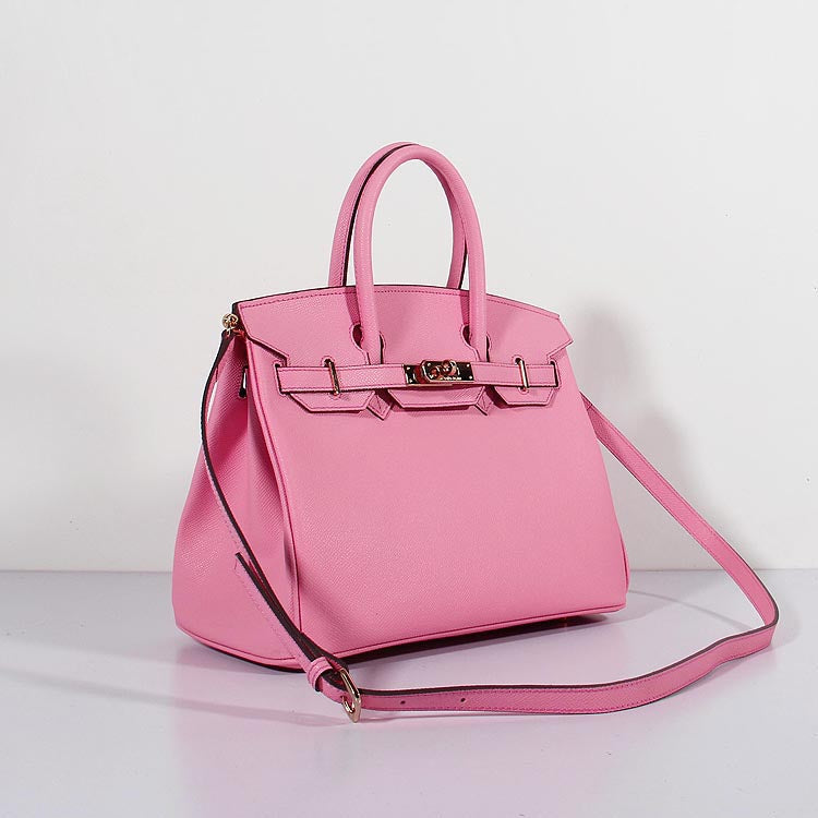 Hermes 30cm Birkin Bag Epsom Leather with Strap Pink Gold | Studio Nafay