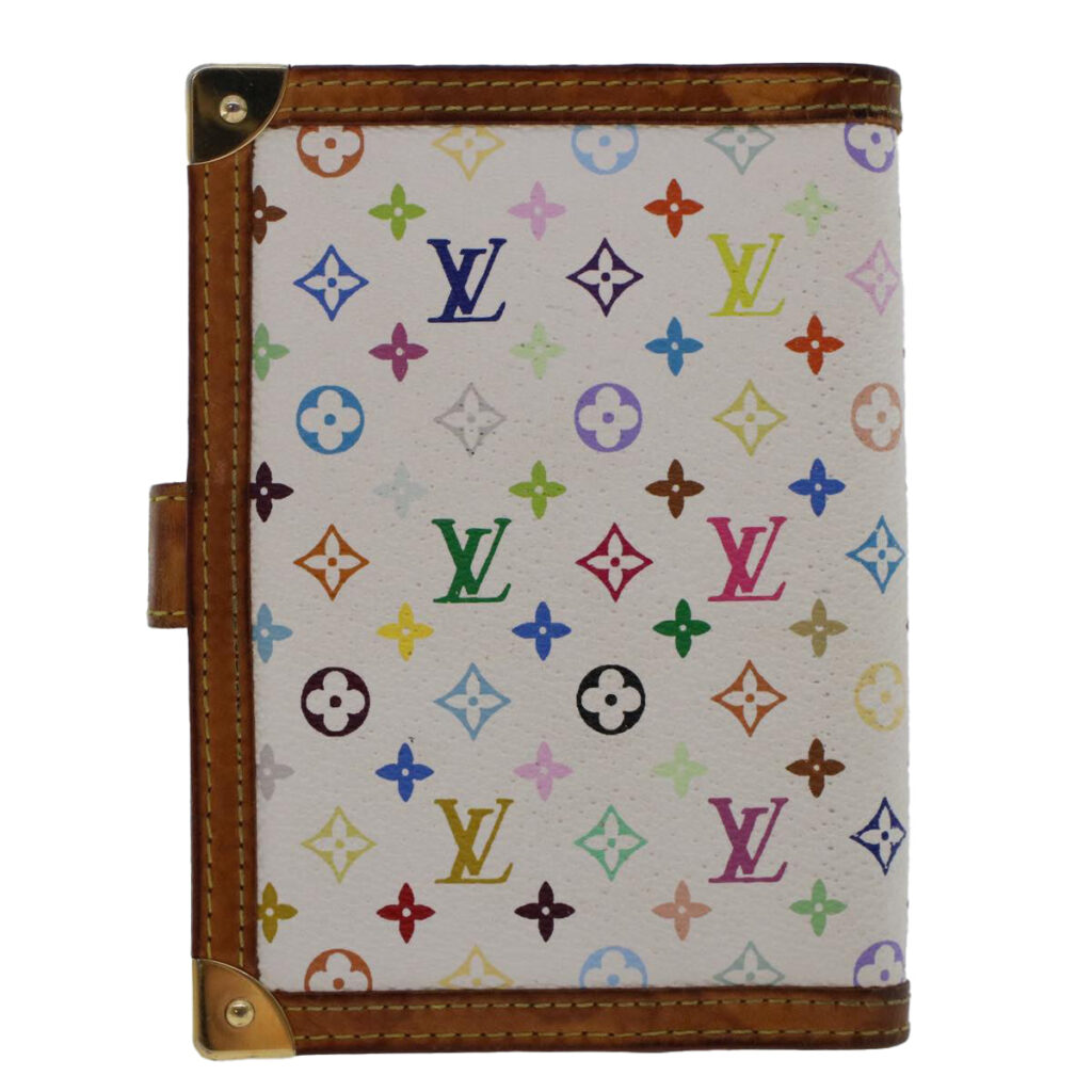 LOUIS VUITTON Multicolor Agenda PM Day Planner Cover White LV Auth 50005 - Product Image 2