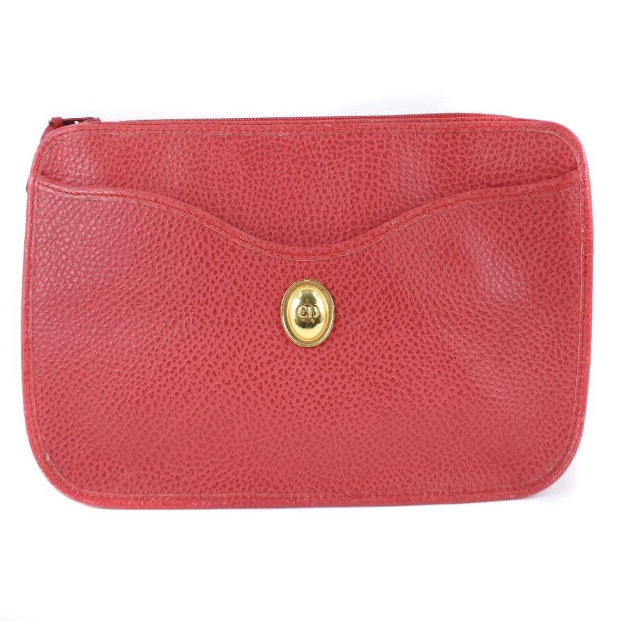 Dior Red Leather Clutch Bag | Studio Nafay