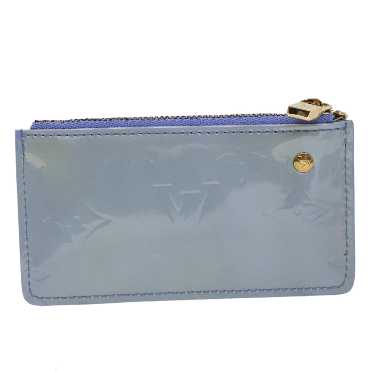 LOUIS VUITTON Monogram Vernis Pochette Cles Coin Purse Lavande Auth 52574