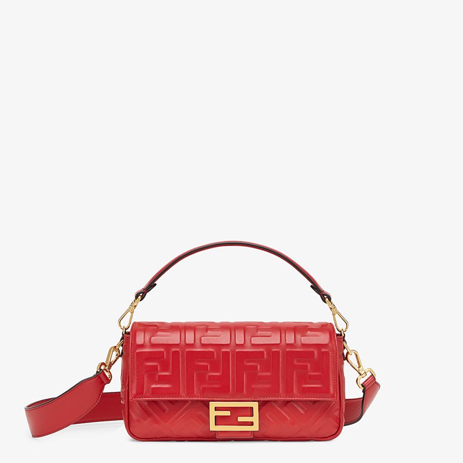 FENDI Red Leather Baguette | Studio Nafay