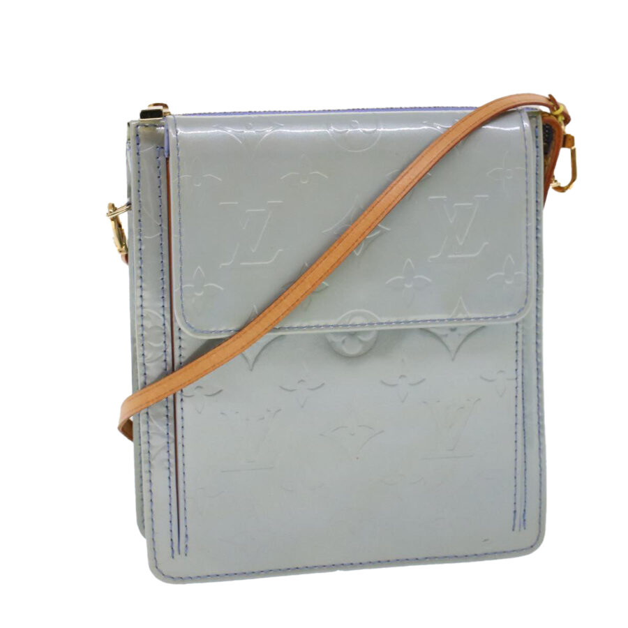 LOUIS VUITTON Monogram Vernis Motto Pouch Lavande LV Auth 53055 | Studio Nafay