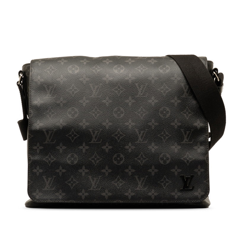 Louis Vuitton Monogram Eclipse District MM NM Shoulder Bag Messenger Bag Black PVC Leather Men Louis Vuitton | Studio Nafay