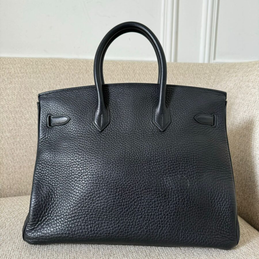 Hermes Birkin 35 B35 Clemence Black PHW handbag | Studio Nafay