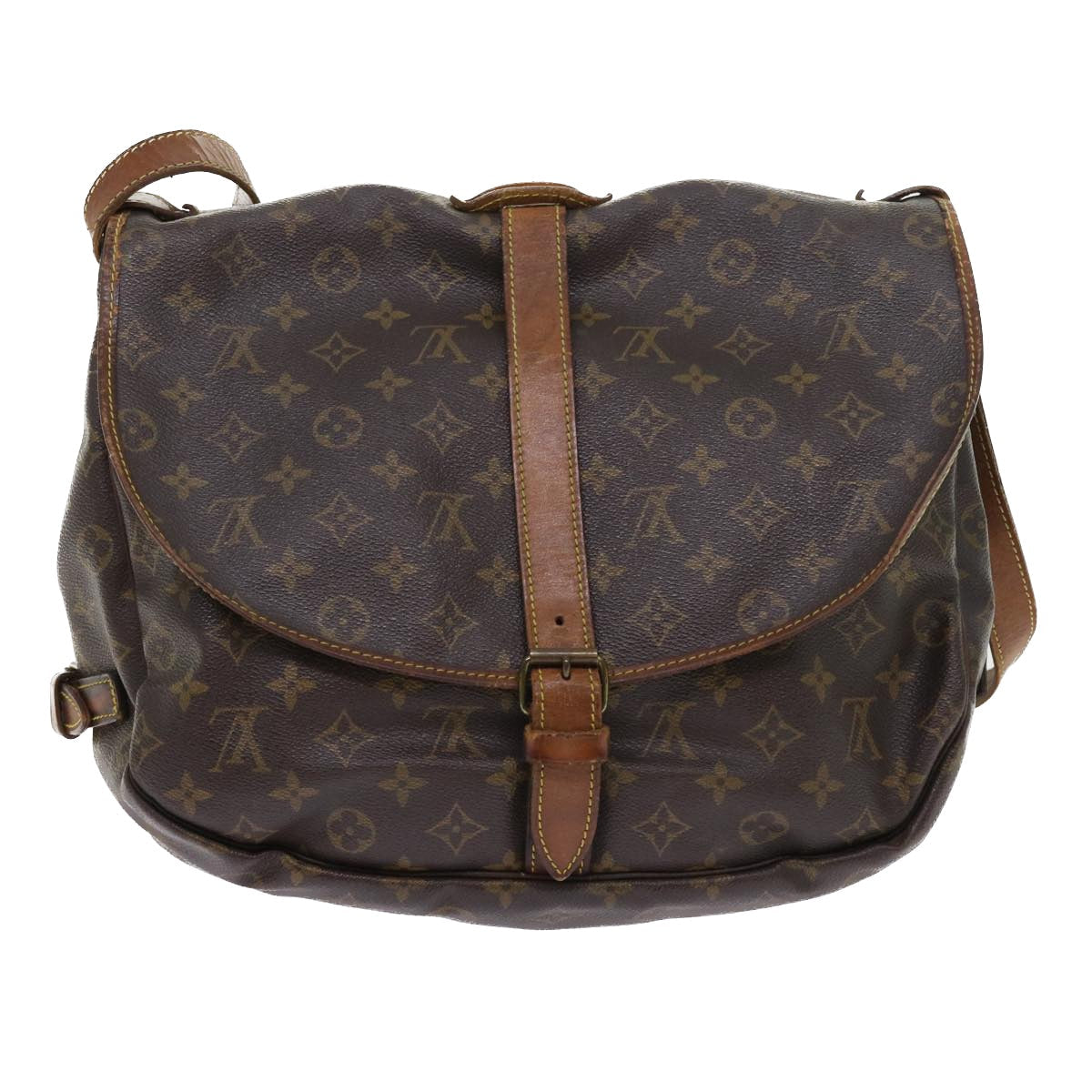 LOUIS VUITTON Monogram Saumur 35 Shoulder Bag LV Auth 55382
