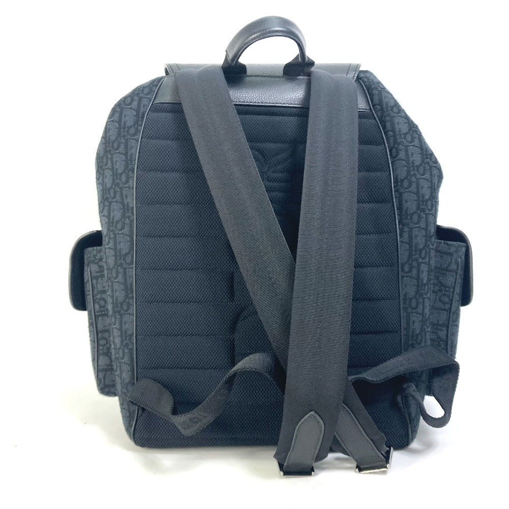 Dior Backpack 1ADBA161YKS Canvas / leather Navy 23Stainless Steel Saddle Oblique mens