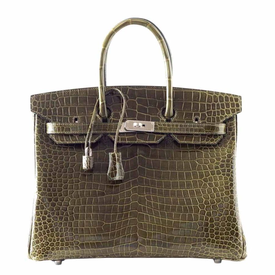 HermesBirkin 35 Vert Veronese Crocodile Bag | Studio Nafay