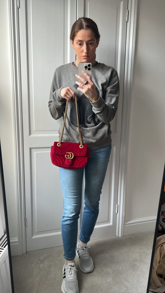 Gucci GG Mini Red Velvet Marmont Mini Shoulder Bag (RRP £1295) - Product Image 2