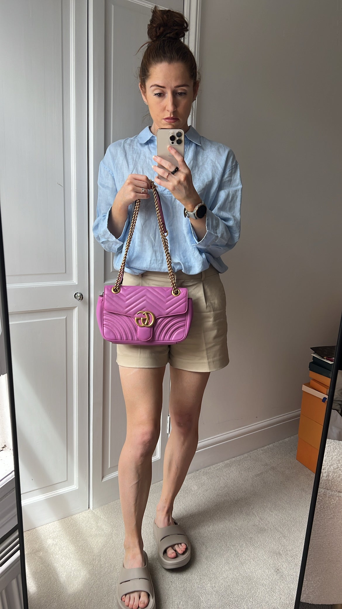 Gucci GG Hot Pink Marmont Small Shoulder Bag (RRP £ )