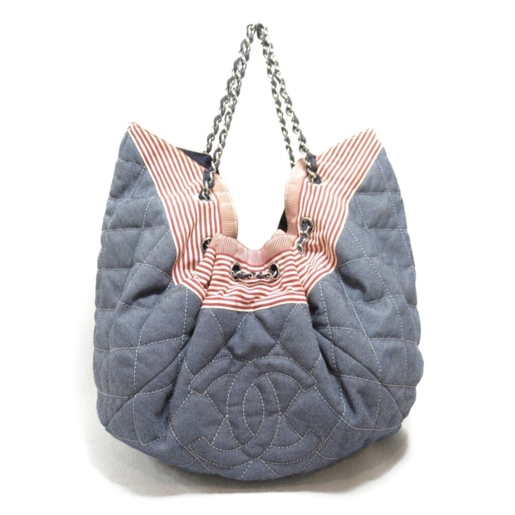 CHANEL CHANEL Coca-Cola GM Shoulder Bag Shoulder Bag Denim Blue Indigo Blue/Red/White - Product Image 2