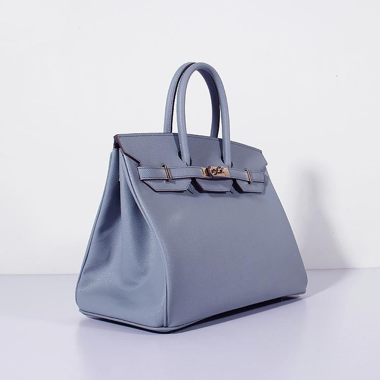 Hermes 35cm Birkin Bag Epsom Leather Blue Lin Gold | Studio Nafay