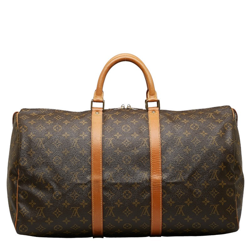 Louis Vuitton Monogram Keiphorus 50 Boston Bag Shoulder Bag 2WAY Brown PVC Leather Louis Vuitton