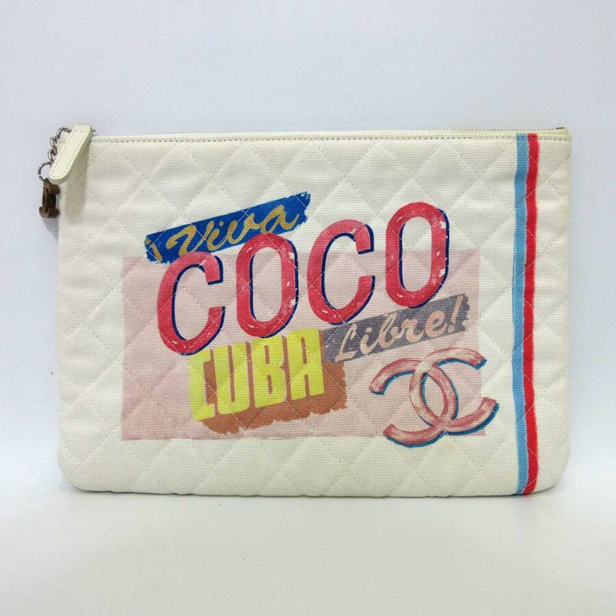 Chanel Canvas Clutch Bag Multicolor | Studio Nafay