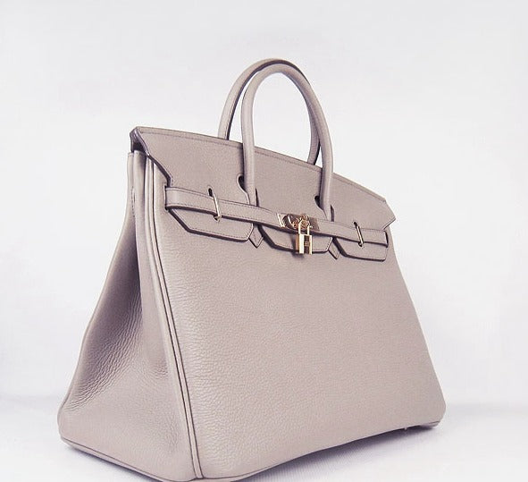 Hermes Birkin 35CM Togo Leather Handbags 6099 grey golden | Studio Nafay