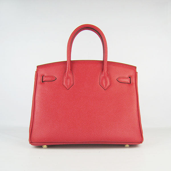 Hermes Birkin 30cm Togo Leather Handbags Red Golden | Studio Nafay