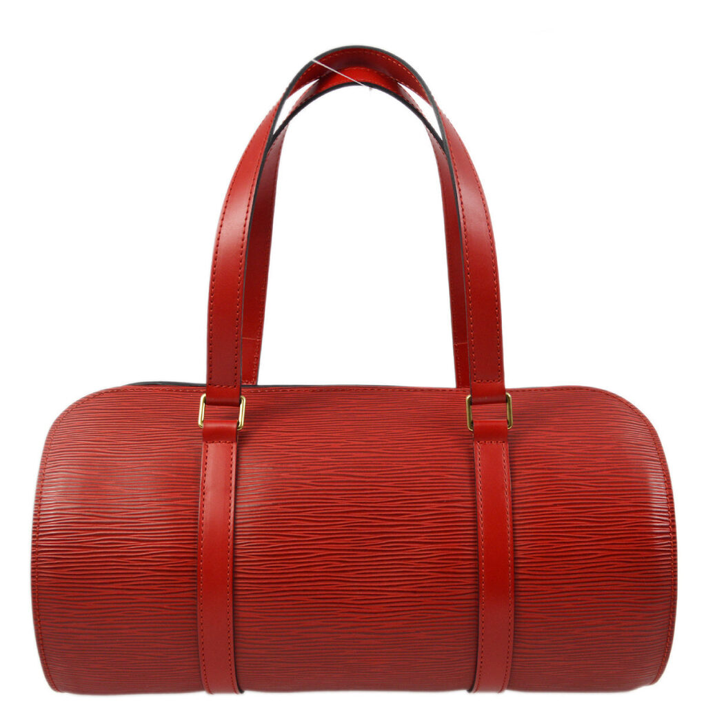 Louis Vuitton Red Epi Soufflot Handbag