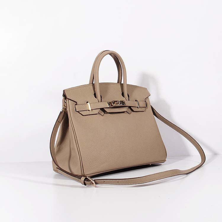 Hermes 30cm Birkin Bag Togo Leather With Strap Grey Gold | Studio Nafay