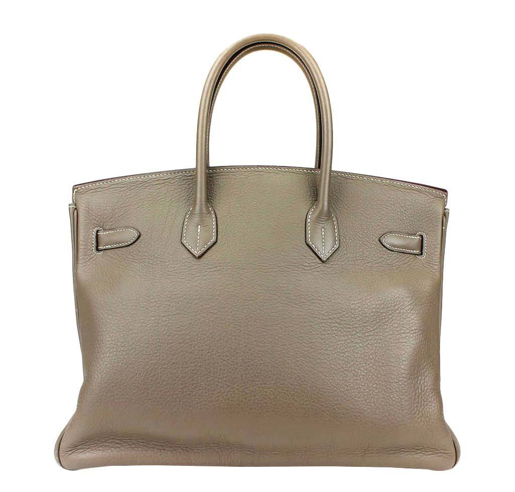 HermesBirkin 35 Etoupe Taupe Bag PHW