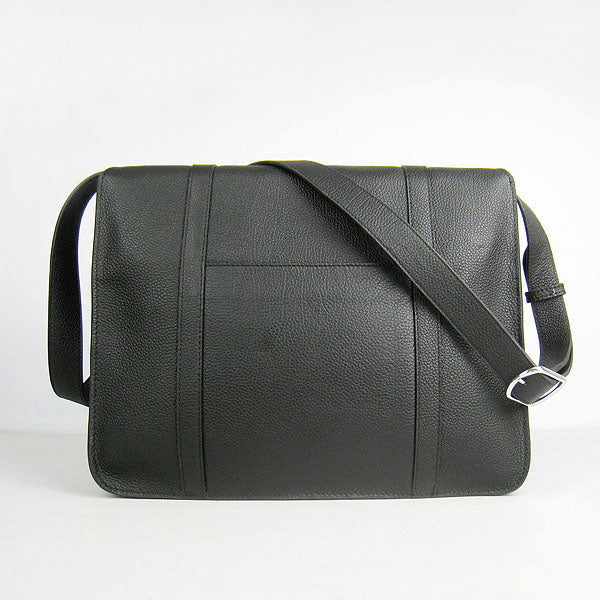 Luxury Hermes Steve Shoulder Bag Cow Leather Black | Studio Nafay