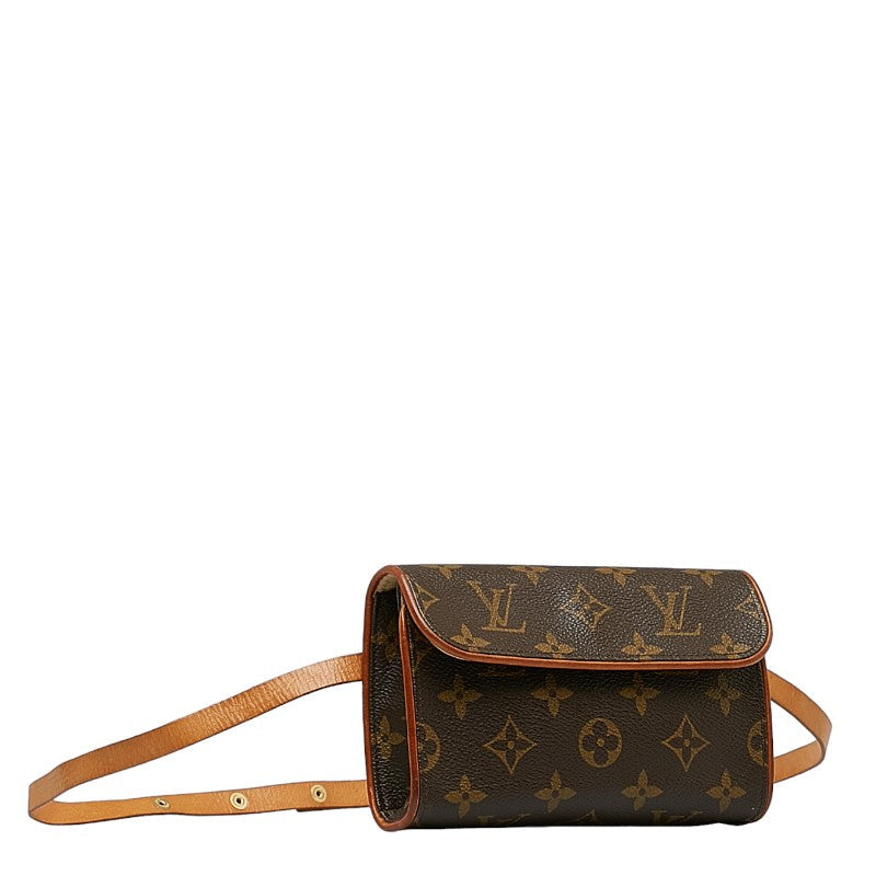 Louis Vuitton Monogram Poschet Florentine Body Bag West Bag Brown PVC Leather Louis Vuitton