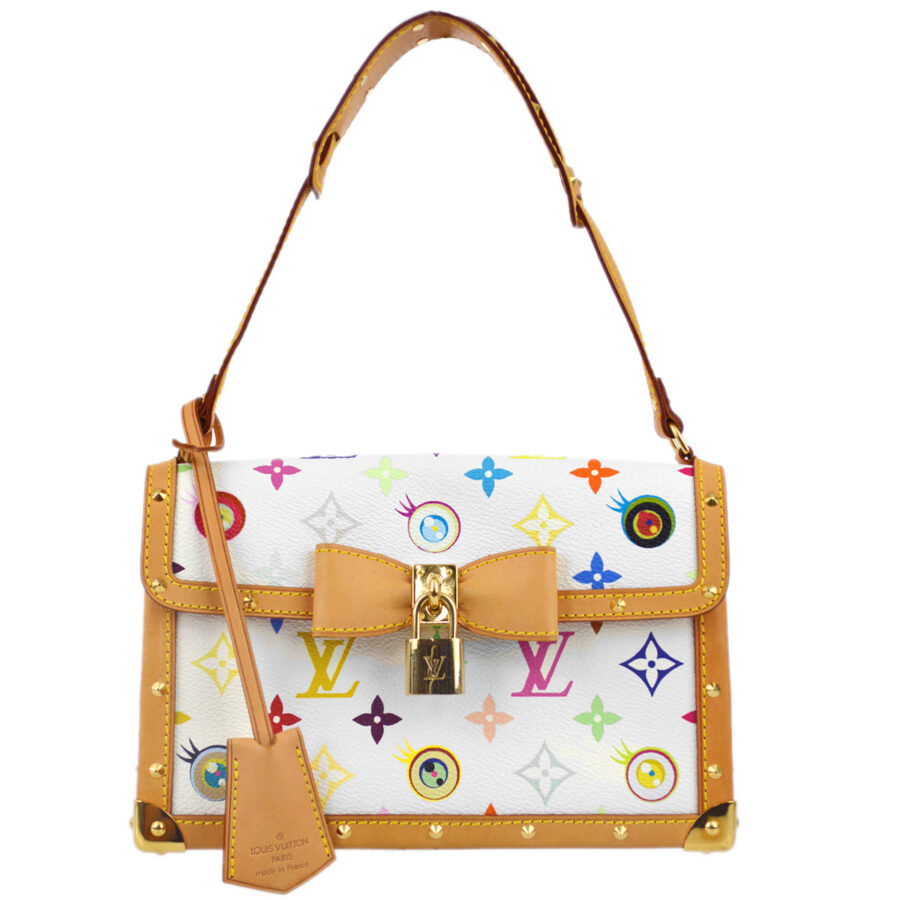 Louis Vuitton White Eye Love Monogram Pochette Eye Miss You
