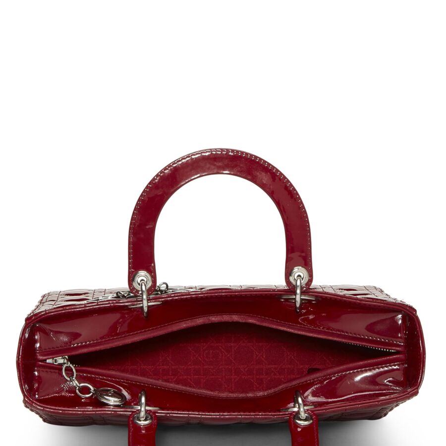 Dior, Red Cannage Patent Leather Lady Dior Large, Red | Studio Nafay
