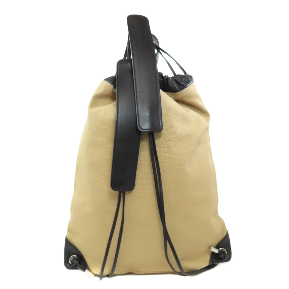 FENDI Backpack canvas beige logo Women