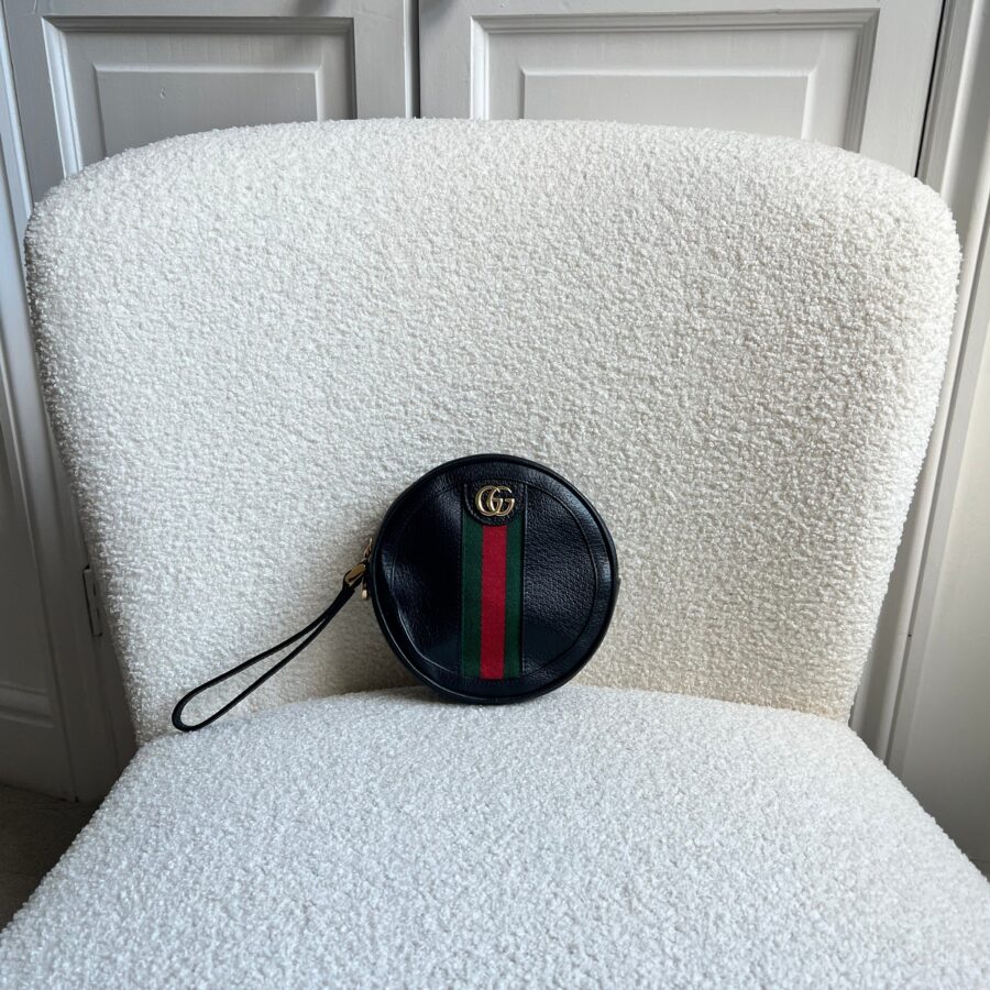 Gucci GG Round Black Ophidia Clutch | Studio Nafay