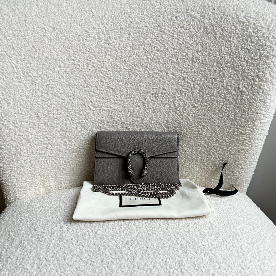Gucci Dionysus GG Grey Super Mini Shoulder Bag (RRP £985) | Studio Nafay