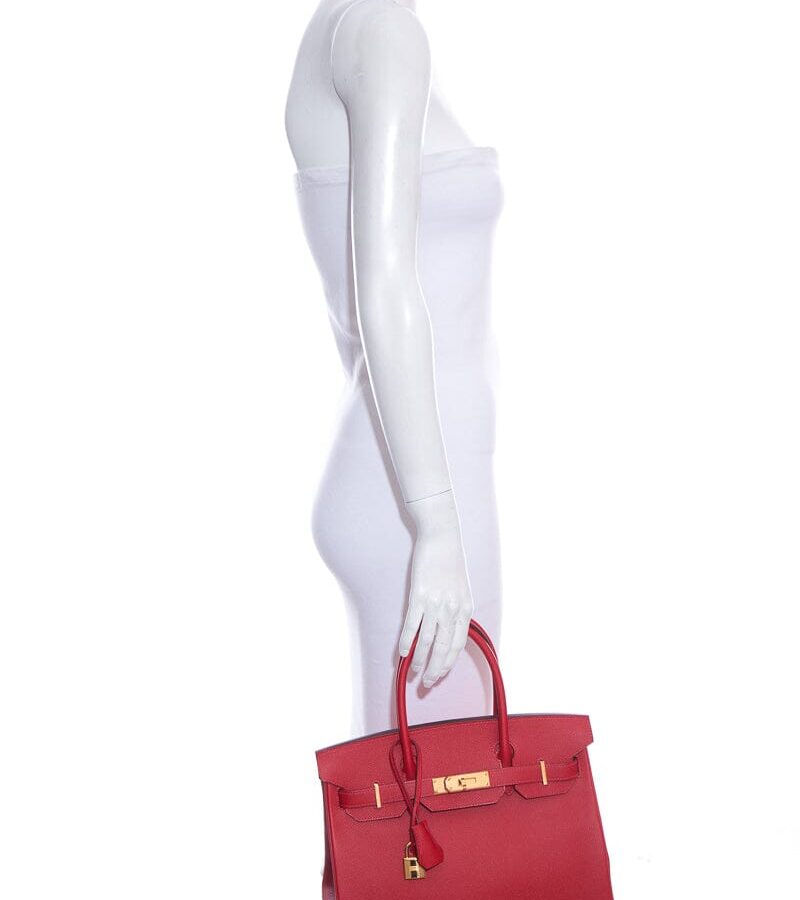 HermesRouge Casaque Epsom Leather Birkin 30 CM | Studio Nafay