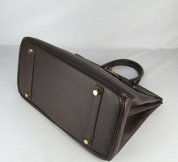 Hermes Birkin 35cm Togo Leather Handbags Dark Coffee Golden | Studio Nafay