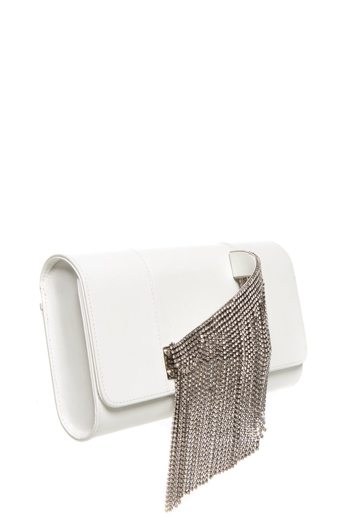 Perrin White & Silver Clutch