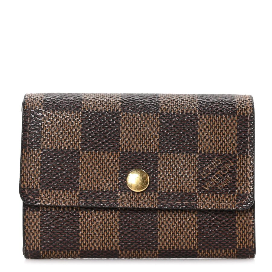 Louis Vuitton Damier Porte Monnaie Plat Coin Case Wallet