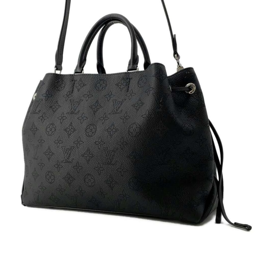 Louis Vuitton Noir Monogram Mahina Leather Handbag Shoulder Bag